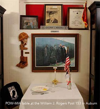 POW MIA Table at American Legion Post 153 , Auburn Maine