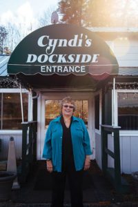 Cyndi Robbins outside Cyndi's Dockside