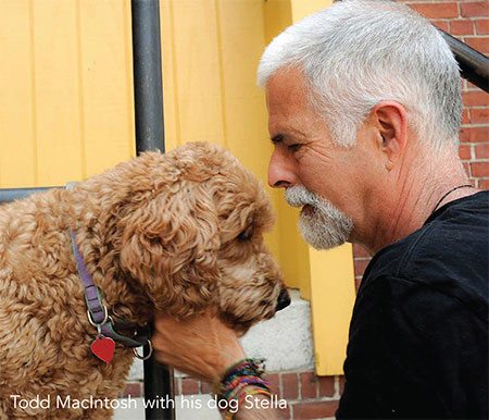 Todd McIntosh with his dog Stella - LA Metro Magazine