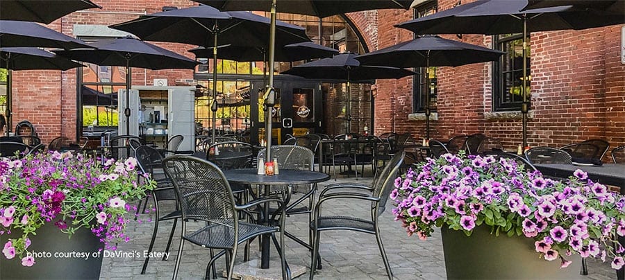 Outdoor Dining at Davinci's Eatery in Lewiston, ME