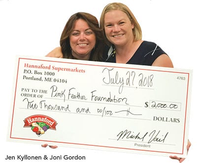 Hannaford Donation - Pink Feather Foundation