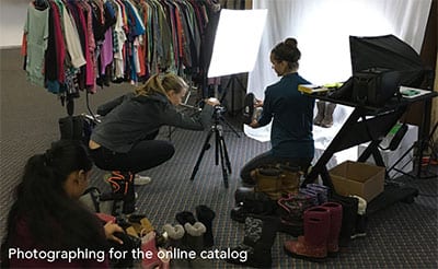 Pink Feather Foundation Photographing for Online Catalog - LA Metro Magazine