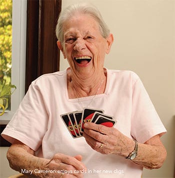 Mary playing cards