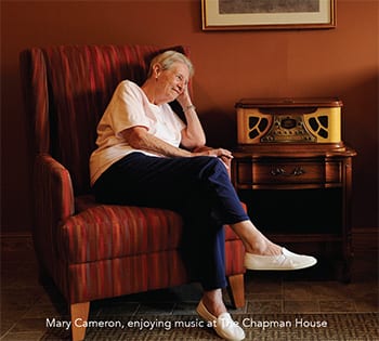 Mary enjoying music at The Chapman House Auburn Maine