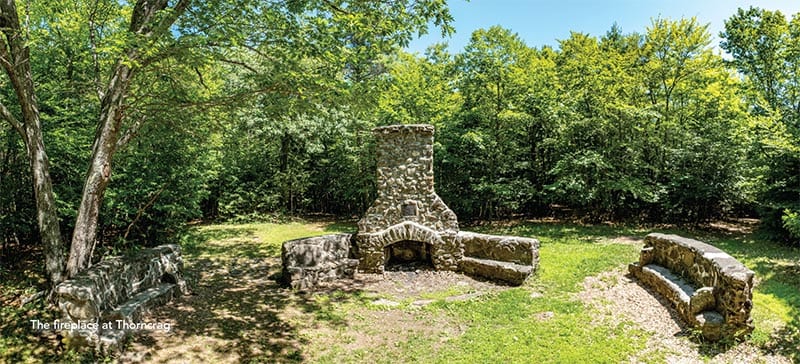 Fireplace at Thorncrag Bird Sanctuary Lewiston Maine