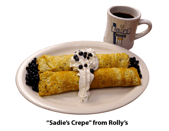 Sadie's Crepe from Rolly's Diner in New Auburn