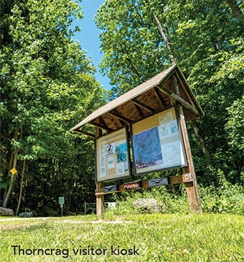 Visitor Kiosk at Thorncrag Bird Sanctuary Lewiston Maine