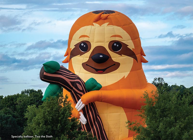 Tico The Sloth - Great Falls Balloon Festival - Lewiston-Auburn Maine