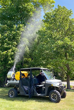 Spraying for browntail moths