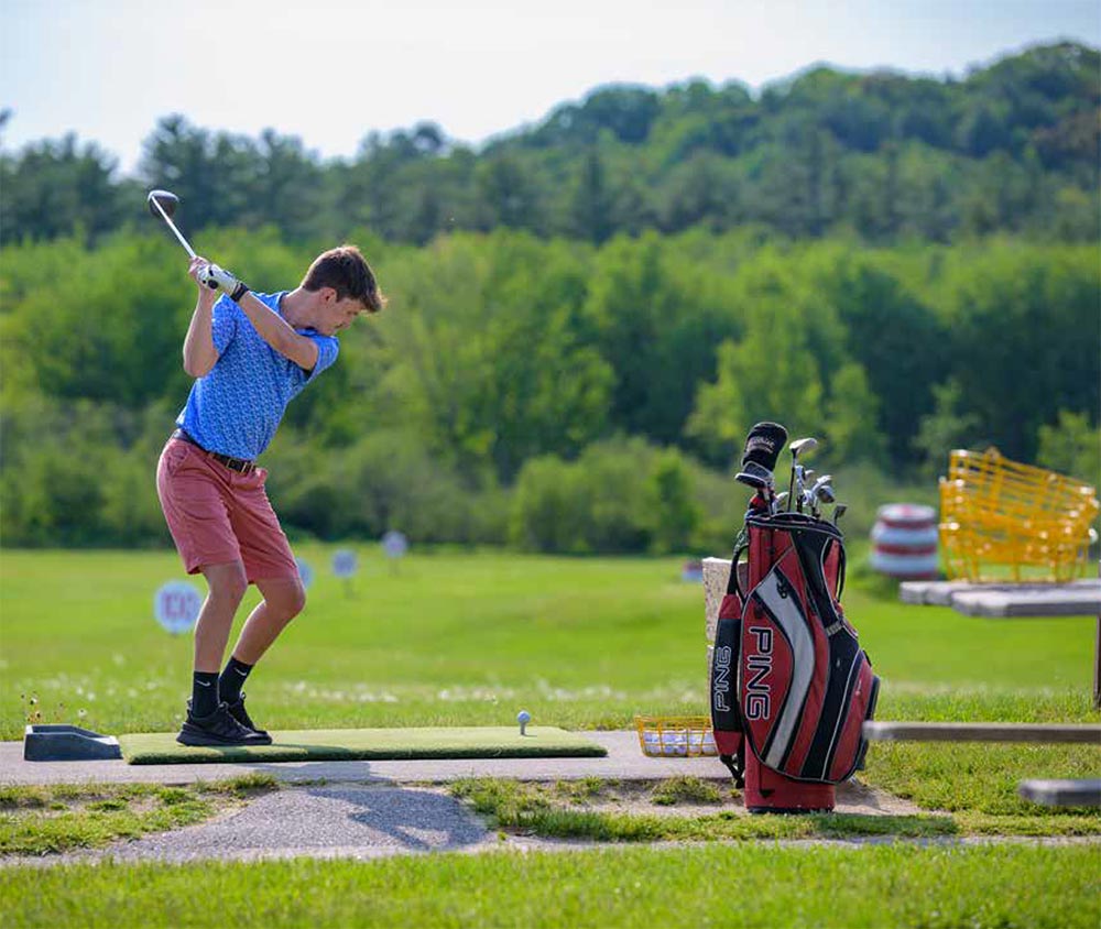 Driving Balls at Roy's Driving Range