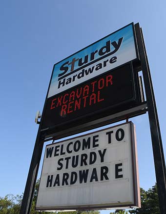 Sturdy Hardware Road Sign